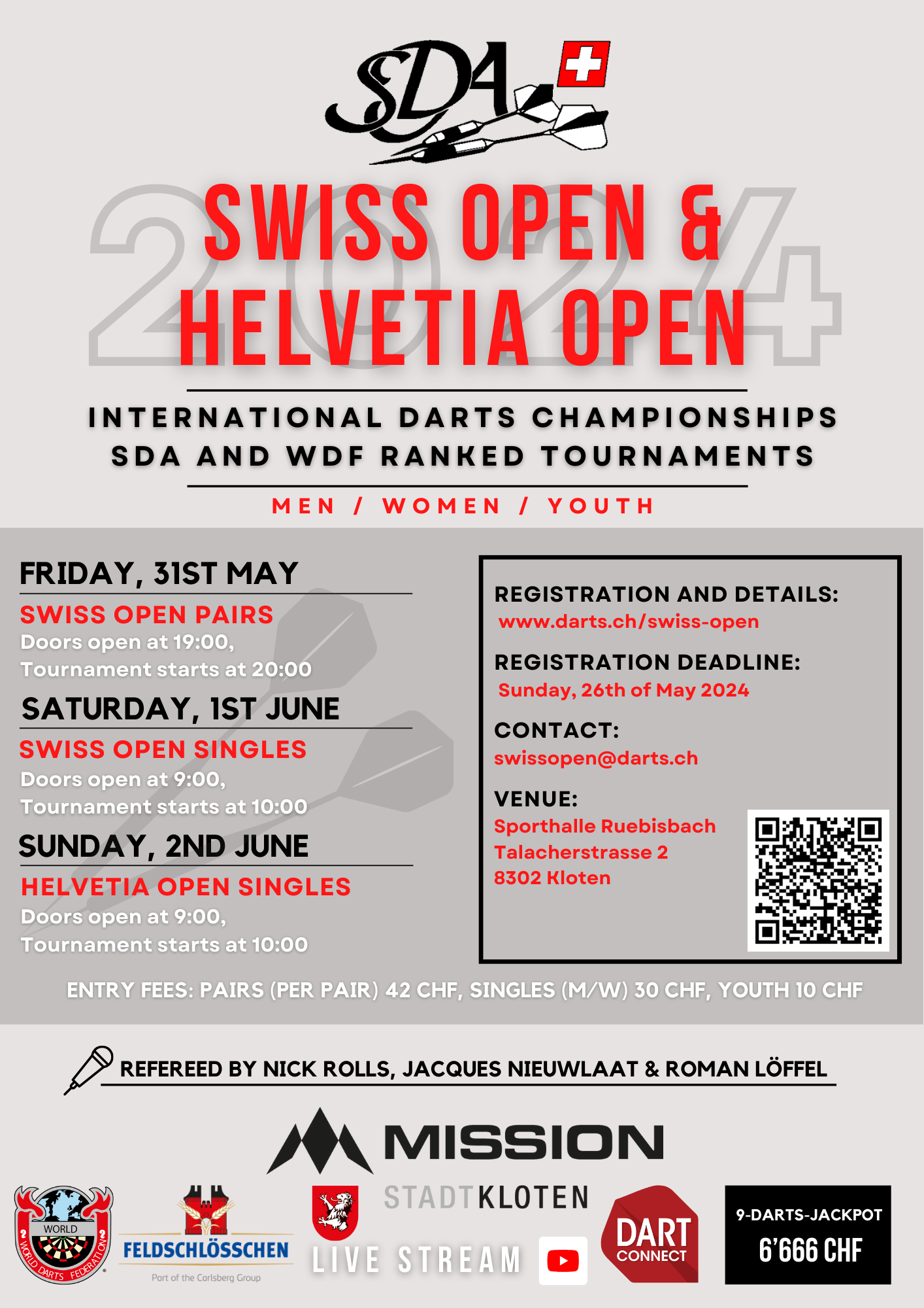 Flyer Swiss Open & Helvetia Open 2024