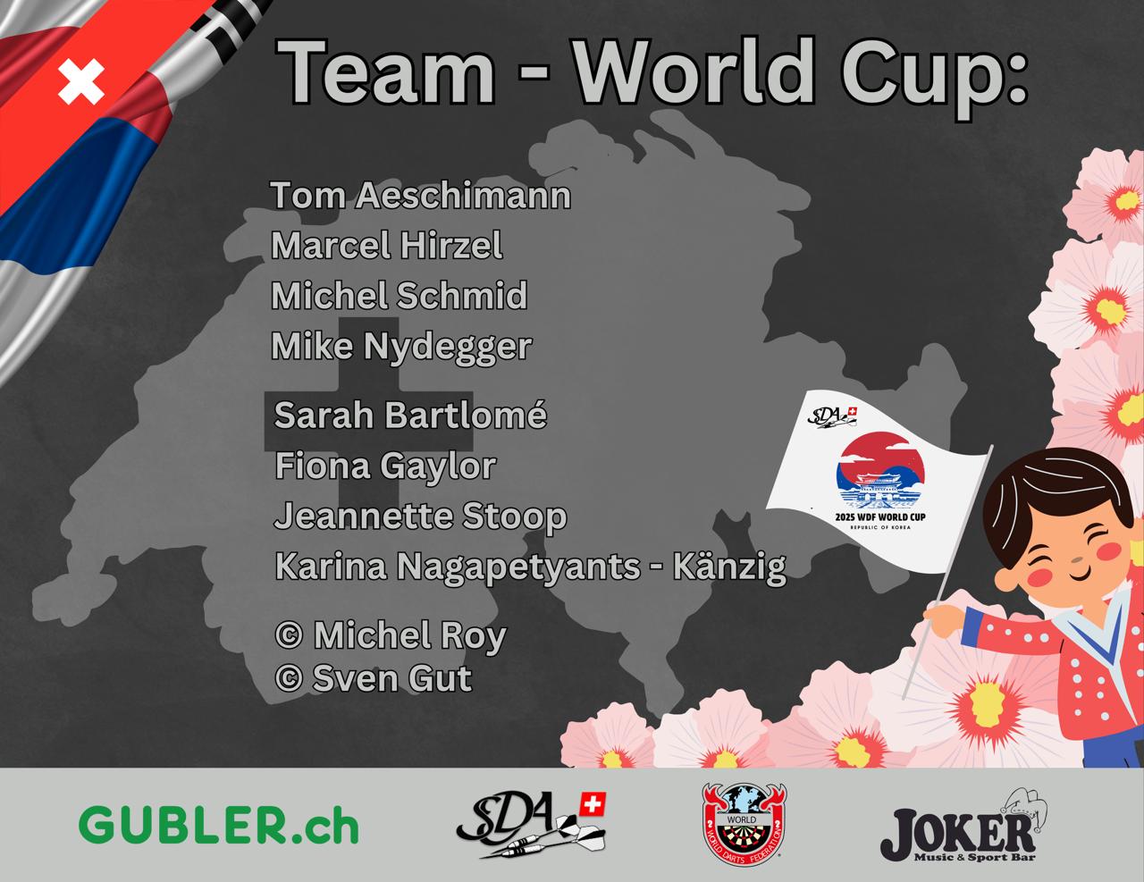 L'équipe suisse à la WDF World Cup 2025