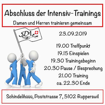 Intensiv-Trainings der Nationalmannschaft