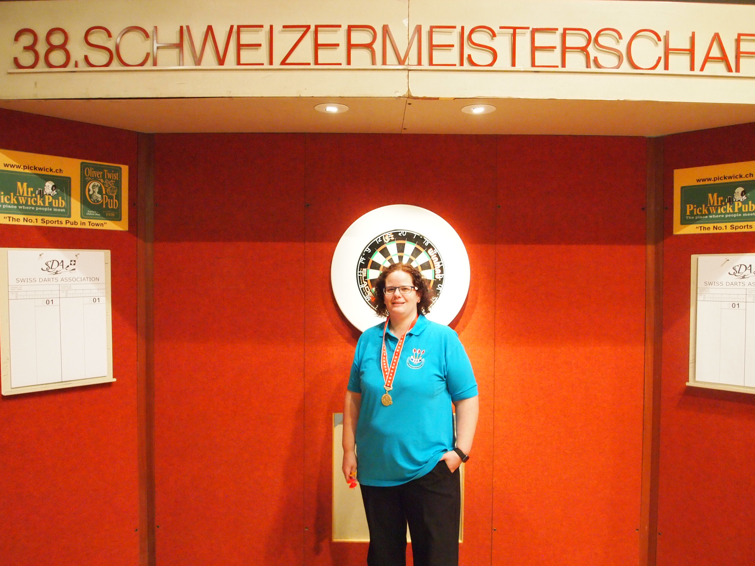 Darts Schweizer Meisterschaften 2018 - Siegerin Damen Einzel Fiona Gaylor