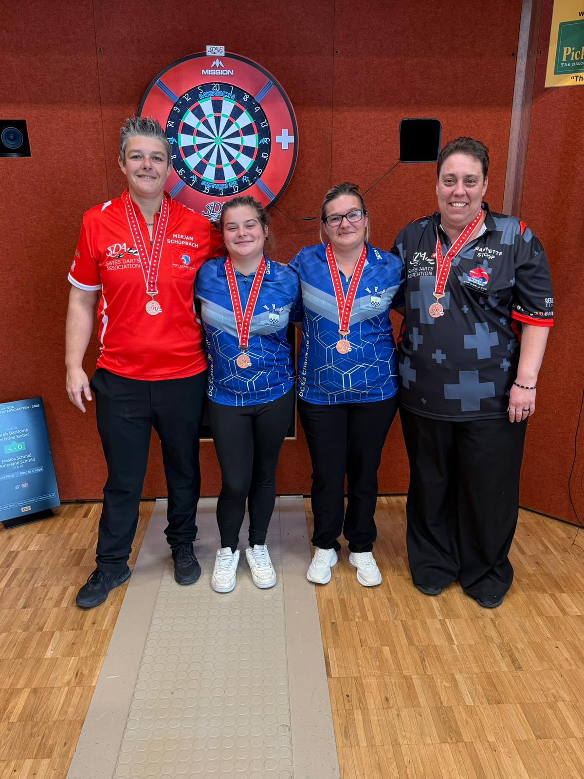 Schweizer Meisterschaften 2025 - Halbfinal Damen Doppel: Mirjam Schüpbach, Kayteline und Jessica Schmid, Jeannette Stoop