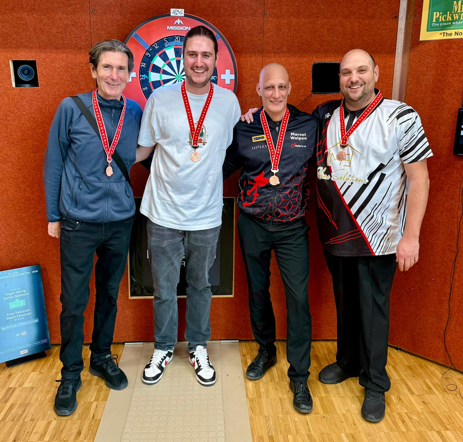 Schweizer Meisterschaften 2025 - Halbinal Open Doppel: Macit und Enes Yavuzcan, Marcel Walpen und Roman Rudin