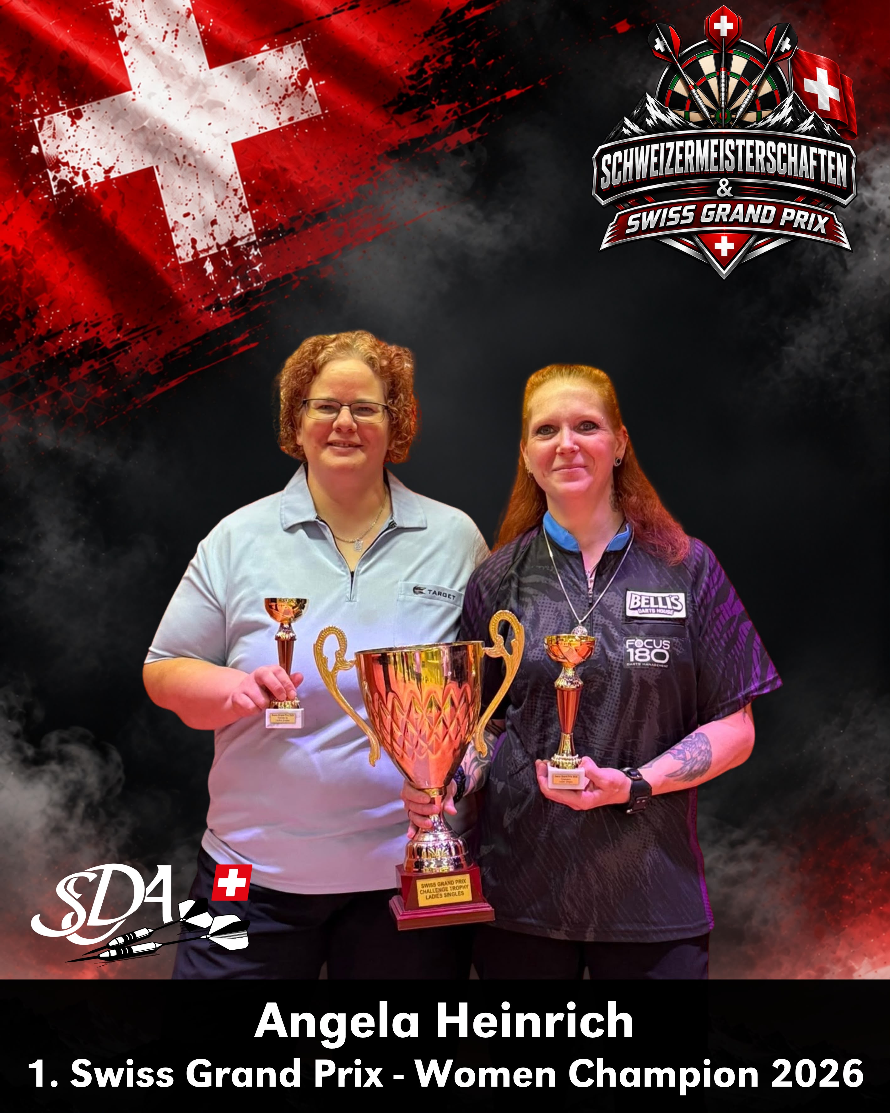 SDA Grand Prix 2026 - Final Damen: Fiona Gaylor (Finalistin), Angela Heinrich (Siegerin)
