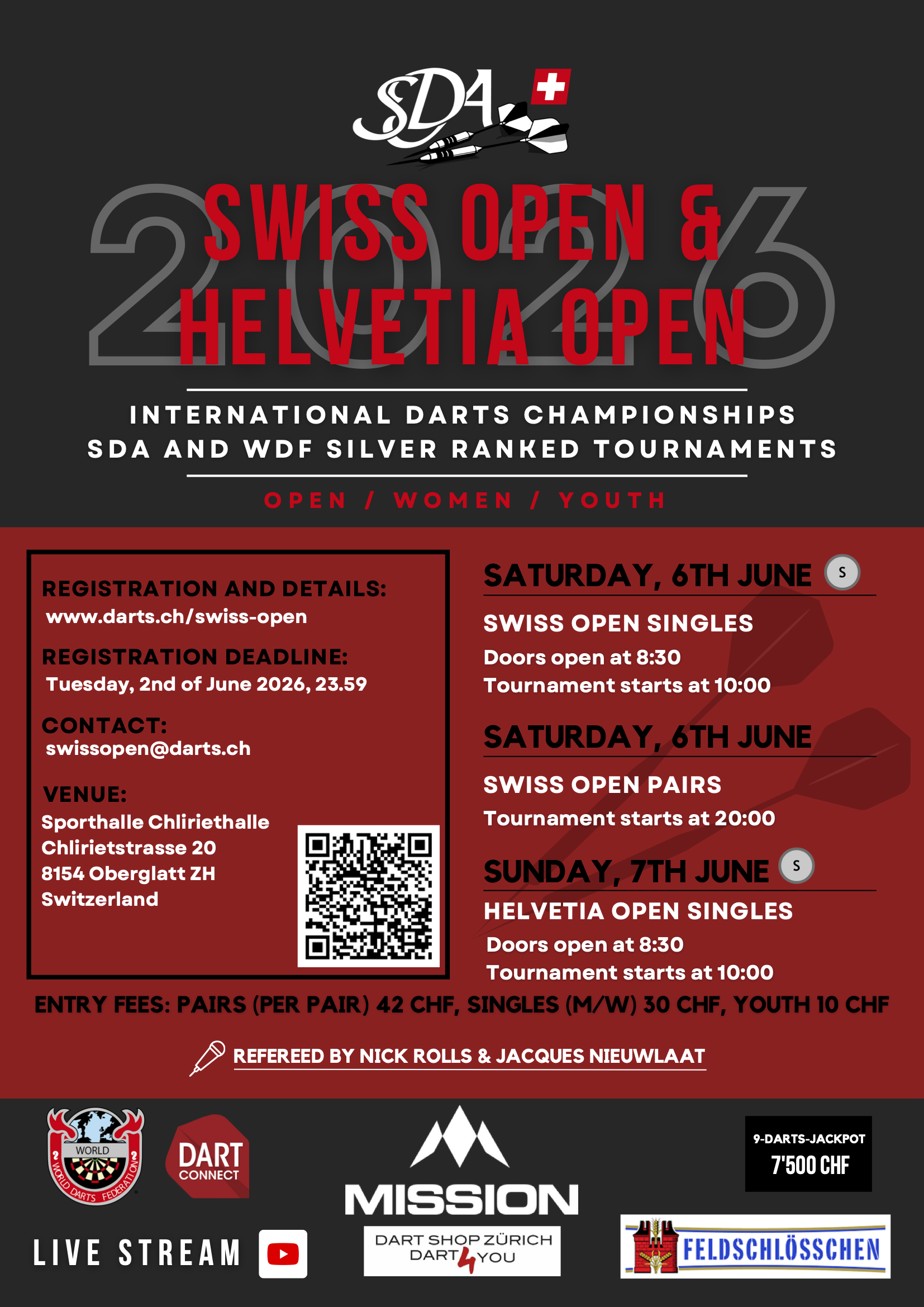 Flyer Swiss Open & Helvetia Open 2026